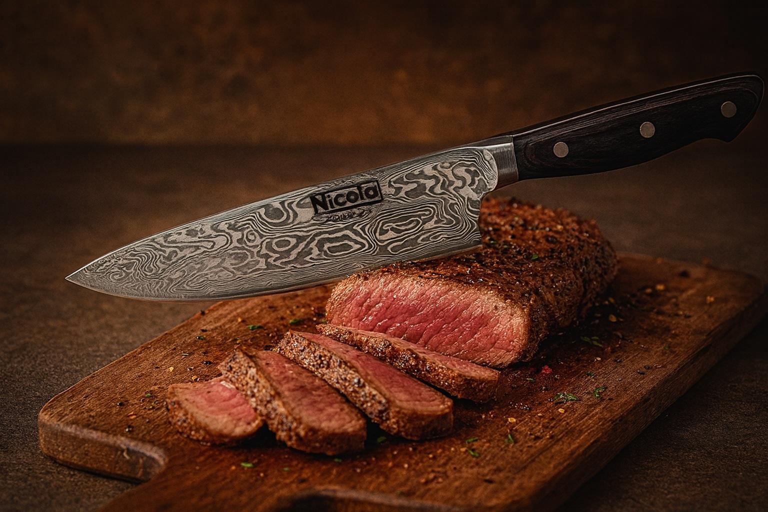 Damast Kochmesser Nr. 8