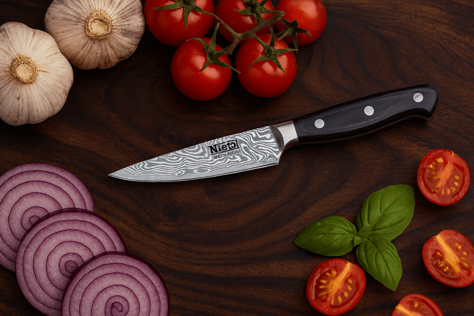 Damast Allzweck Messer Nr.5''